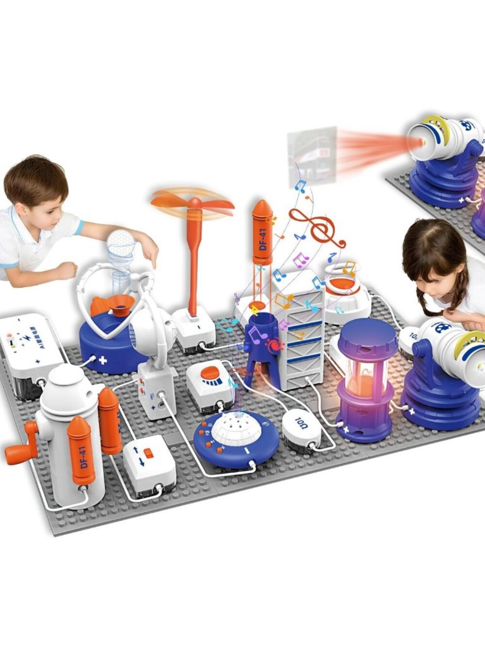 STEM Electronics Exploration Kit - 66 Pcs DIY Circuit Parts, 1200+ Projects